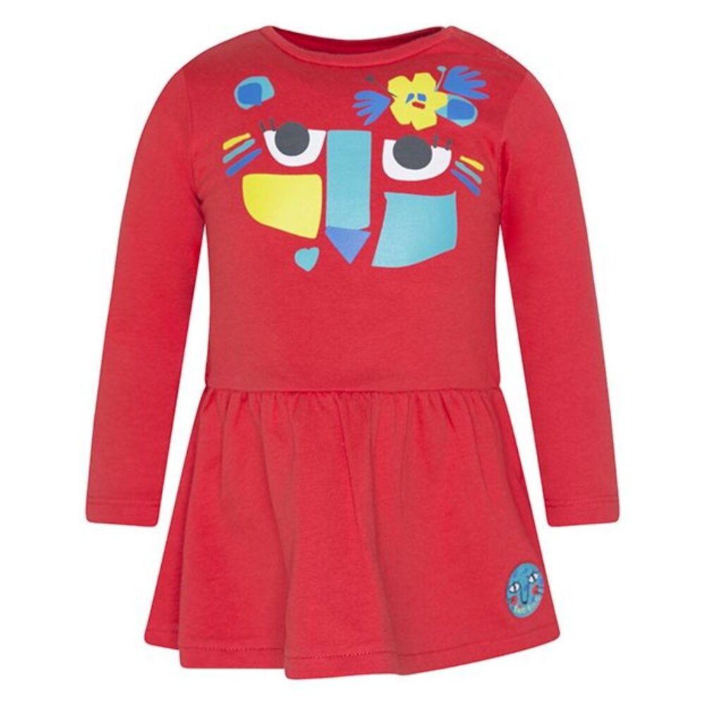 Tuctuc - Toddler Girls' Red Graphic Dress, size 2